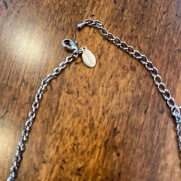 Chico's Silver Floral Engraved Necklace - Picture 7 of 11